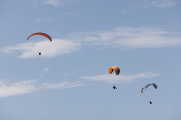 paragliding on cliffs in Normandy near Omaha Beach
