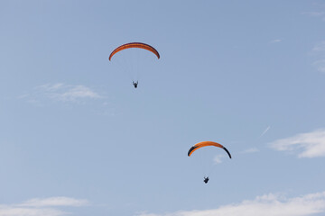 paragliding on cliffs in Normandy near Omaha Beach