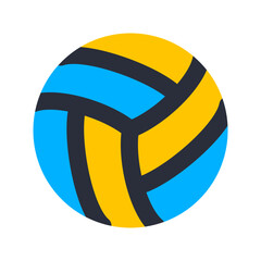 Volley Ball Icon with Flat Style