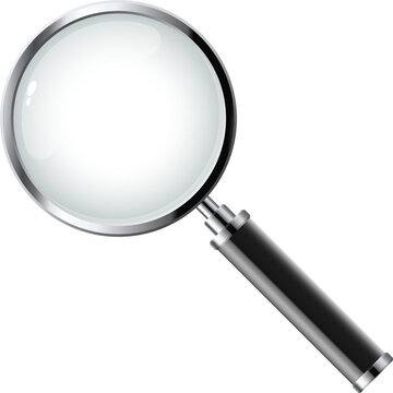 Realistic magnifying glass clip art