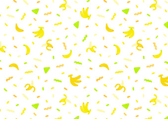 手描きの幾何学パターン バナナ