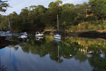 The small port of the Brigneau, Moelan sur Mer, Brittany, France