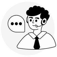 An editable design icon of teacher