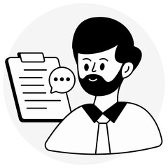 Unique design icon of chat