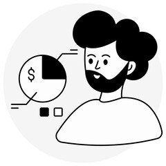 Trendy vector design of data analyst