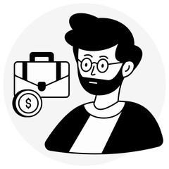 Perfect design icon of businessman