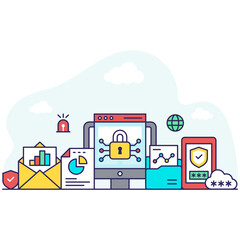 A unique design illustration of system protection