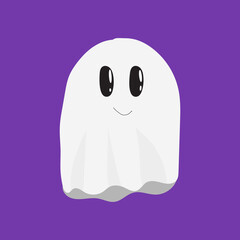 Ghost. Cute Halloween Ghost Vector.children's illustration of a cute ghost cartoon character