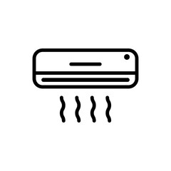 Air conditioner simple icon vector. Flat design