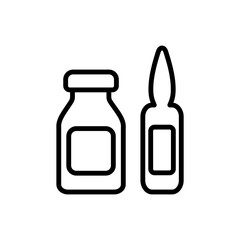 Ampoule simple icon vector. Flat design