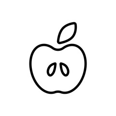 Apple simple icon vector. Flat design