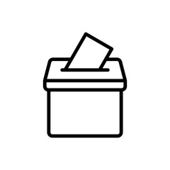 Ballot box logo simple icon vector. Flat design