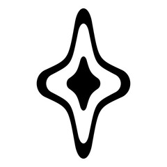 Rhombic Diamond Star Flat Icon Isolated On White Background