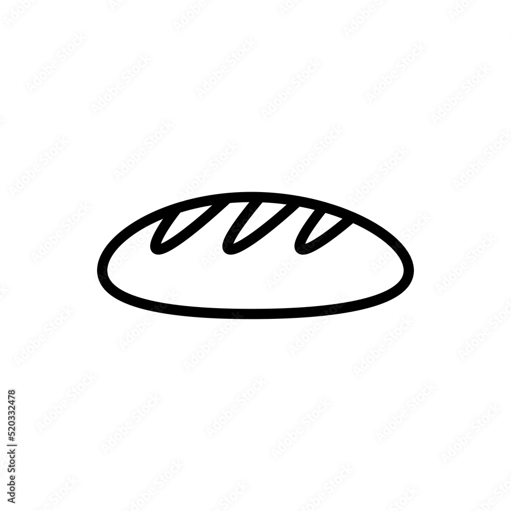 Poster bread simple icon vector. flat design
