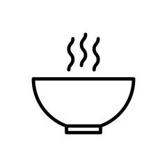 Bowl of food simple icon vector. Flat design