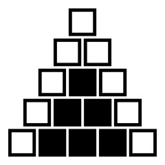Square Elements Flat Icon Isolated On White Background