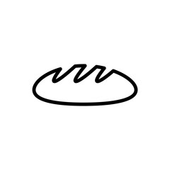 Bread logo simple icon vector. Flat design