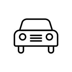 Car simple icon vector. Flat design