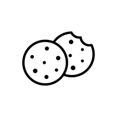 Cookie simple icon vector. Flat design