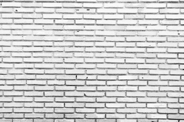 Fototapeta premium The white Brick wall background horizontal architecture wallpaper construction cement, Brick background, Brick texture. Brick backdrop, vector background, Renovate wall frame grimy backdrop, wallpaper