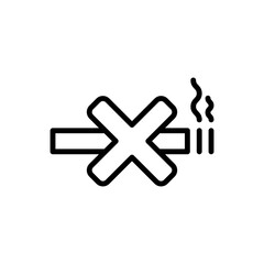 No smoking simple icon vector. Flat design