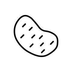 Potato simple icon vector. Flat design
