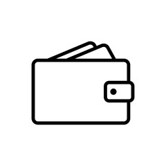 Wallet simple icon vector. Flat design