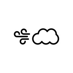 Windy simple icon vector. Flat design