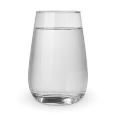 water glass isolated on white background