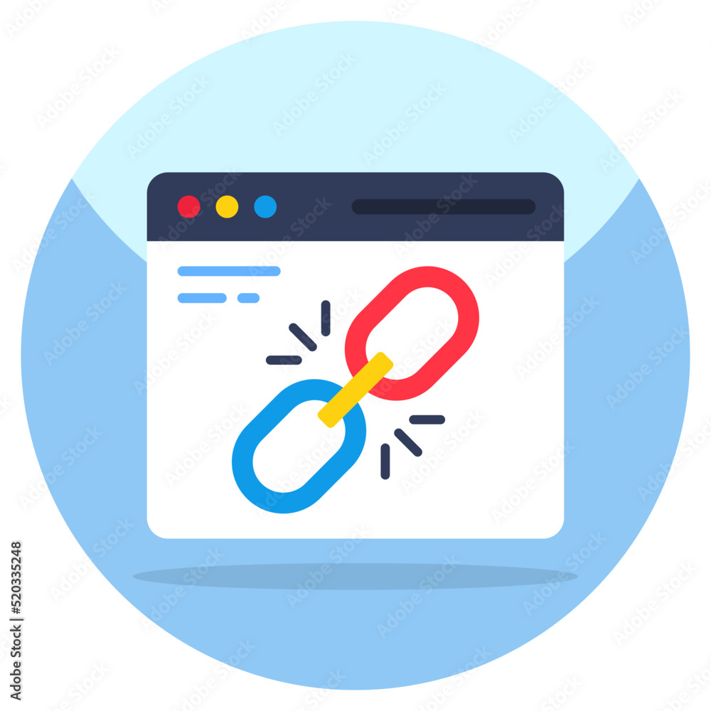 Wall mural trendy vector design of linked website