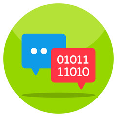 Premium download icon of binary communication