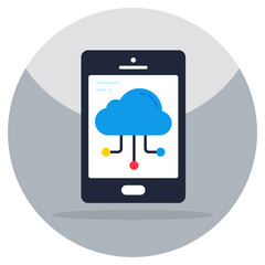 A unique design icon of cloud phone