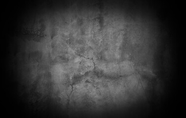 Old wall texture cement dark black gray  background abstract grey color design are light with white gradient background.
