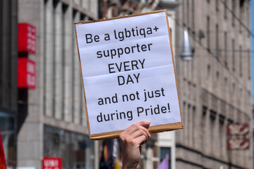 Pride Walk And Demonstration At Amsterdam The Netherlands 30-7-2022