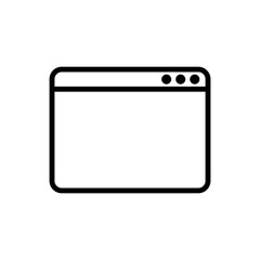 Browser simple icon vector. Flat design
