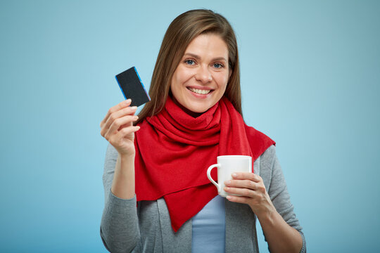 Smiling woman isolated portrait