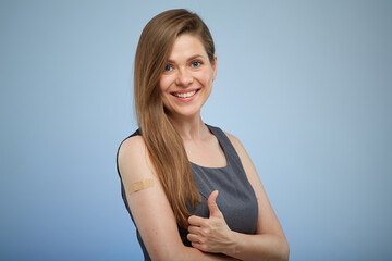 Smiling woman isolated portrait