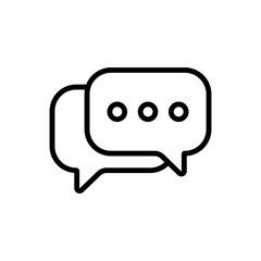 Chat, comment, speech bubble simple icon vector. Flat design