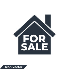 House for Sale icon logo vector illustration. for sale symbol template for graphic and web design collection