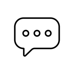 Chat, message logo simple icon vector. Flat design
