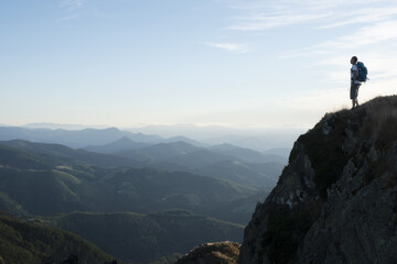 person who has reached the top of the mountain, has overcome all the difficulties and now enjoys the view.