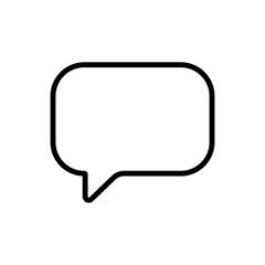 Chat, message simple icon vector. Flat design