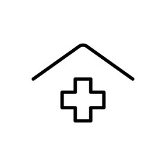 Clinic, hospital logo simple icon vector. Flat design