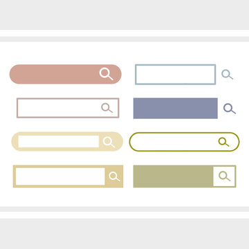 search bar web design elements set