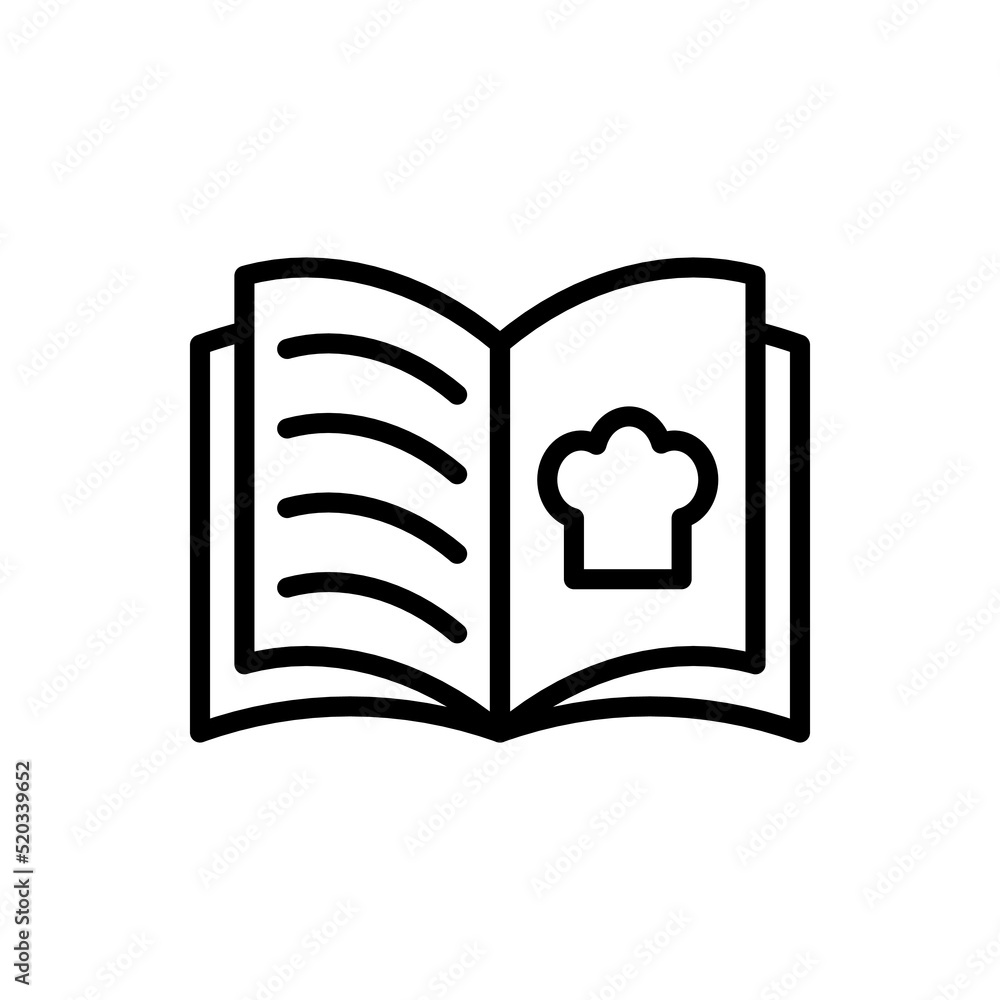 Poster cookbook logo simple icon vector. flat design