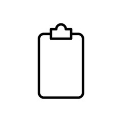 Clipboard, empty simple icon vector. Flat design