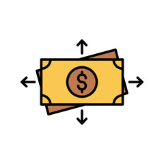 Creative money exchange icon vector