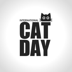 International cat day vector illustration. Suitable for Poster, Banners, campaign and greeting card. 