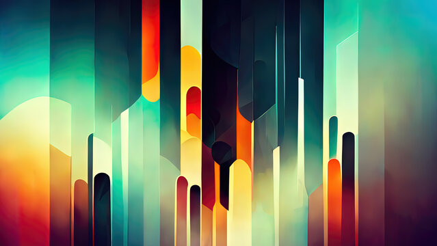 Abstract background design with many colorful lines