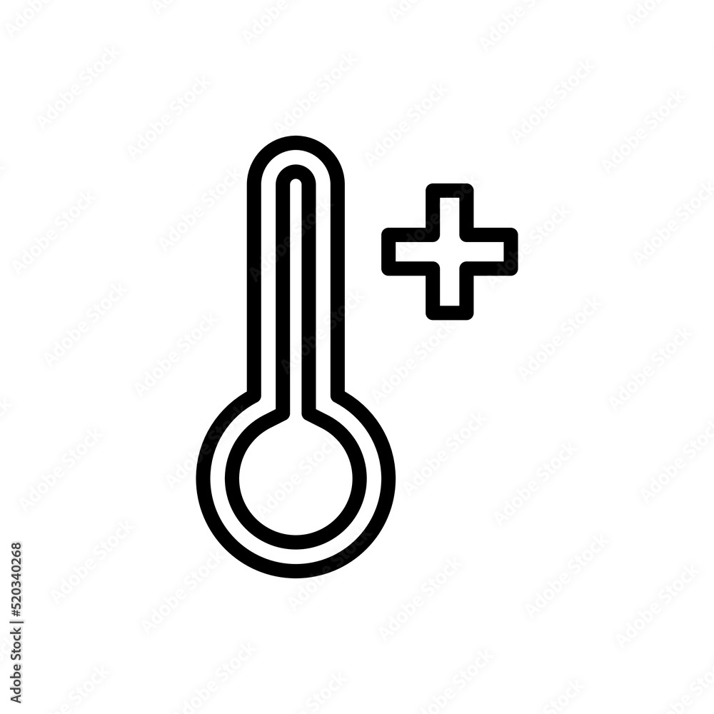 Poster high temperature simple icon vector. flat design